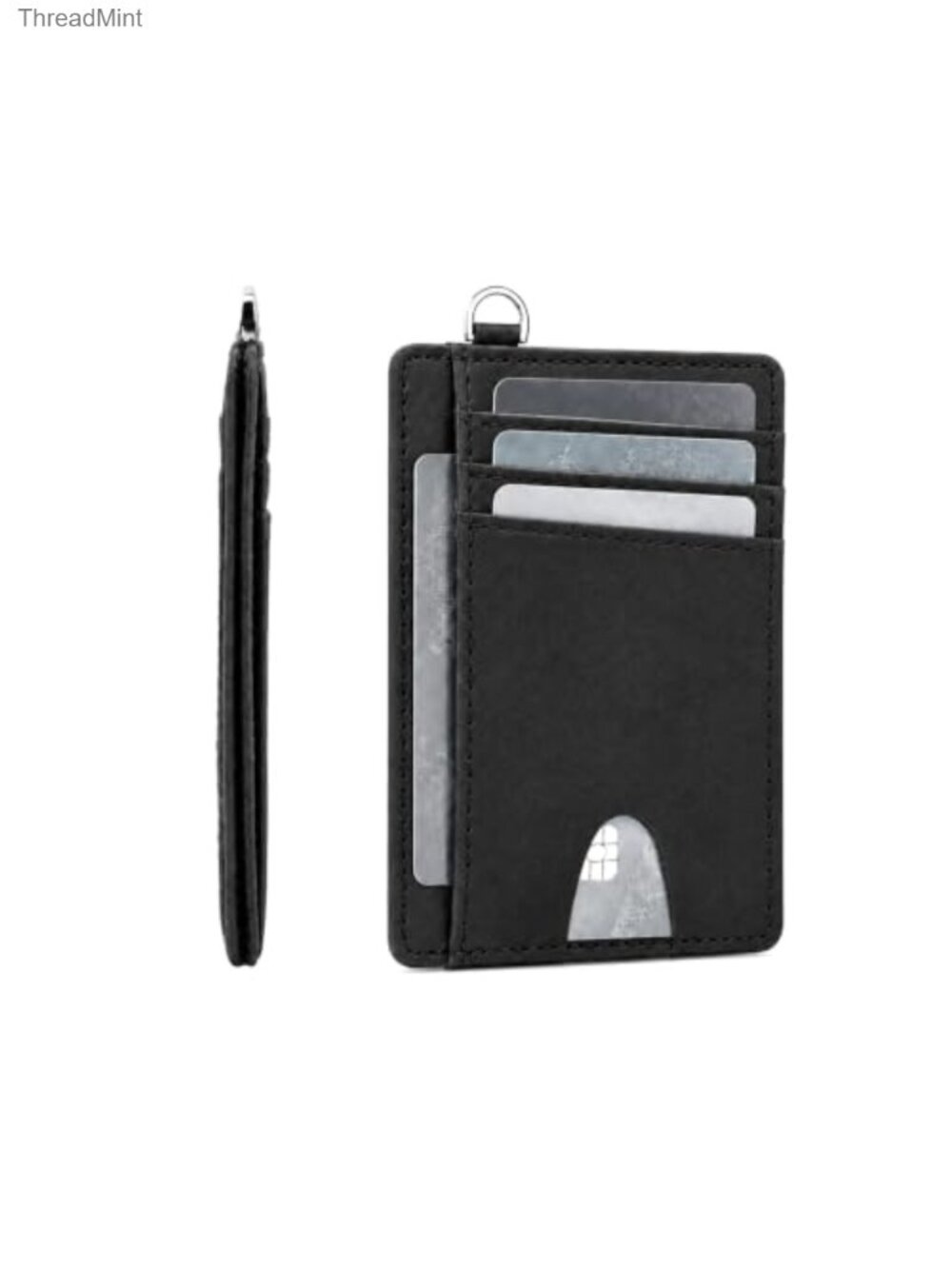 Slim Faux Leather RFID Blocking Card Holder Wallet Minimalist Front Pocket